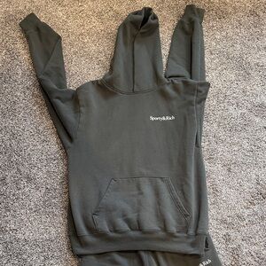 Sporty & Rich Charcoal Jogger Hoodie and tracksuit